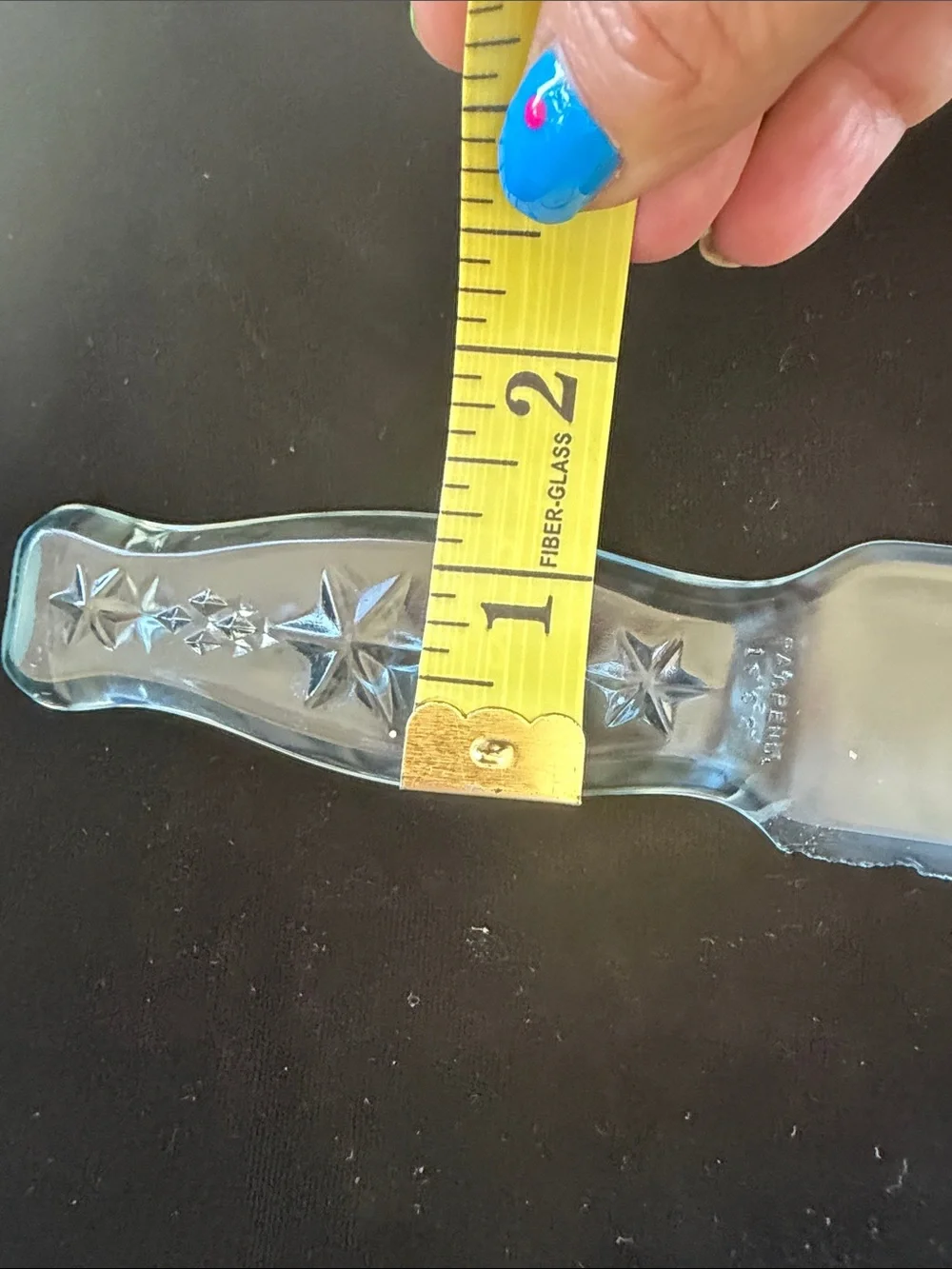 VTG Depression Era Pressed Glass Tomato Knife